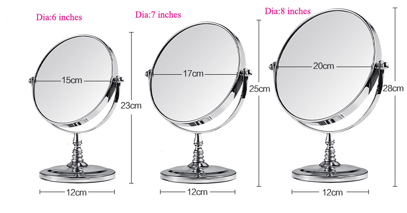 Desktop mirror with screw pivot high stand-updated version